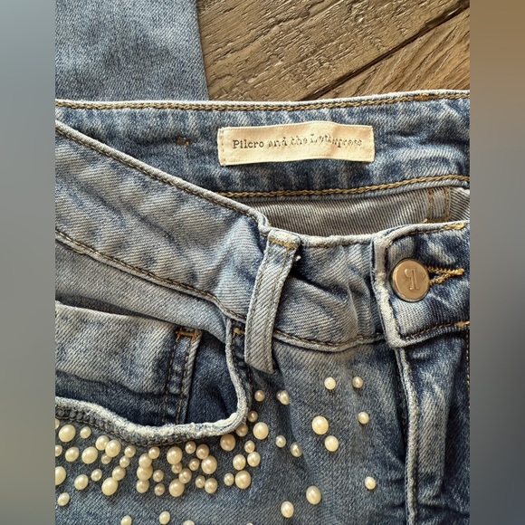 Pilcro & The Letterpress Pearl Embellished Jeans, 13.5” waist. - Picture 8 of 10